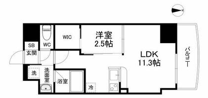 セレニテ堺筋本町リアンの間取り