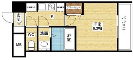プレサンス神崎川ファインブレスの間取り