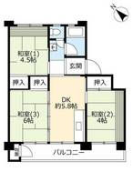 UR東豊中第二1430402の間取り