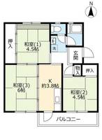 UR平城第一0190303の間取り