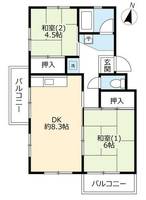 UR中登美第三E230202の間取り