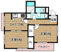 ヴィヴァーチェ高槻203の間取り