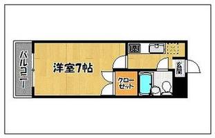 グレイス西新503の間取り