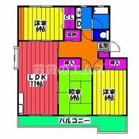 シティーコア大和105の間取り