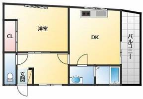 大阪府羽曳野市古市4丁目(一戸建)の賃貸物件の間取り