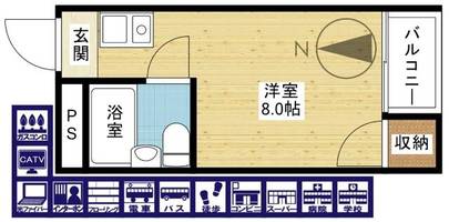 北野第2ハイツの間取り