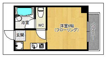 ルエメゾンロワール白木原101の間取り