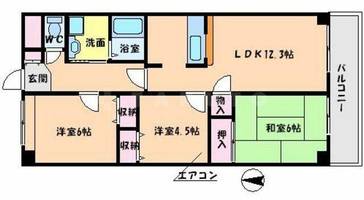 メゾンドール南千里の間取り