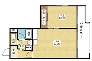 エバービューハイツの間取り