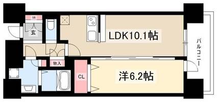 プレサンス丸の内リラティ0801の間取り