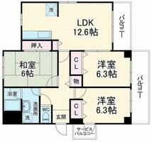 ハイツ桃山Ⅱの間取り