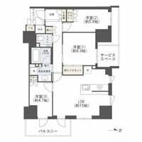 ジオタワー新町の間取り