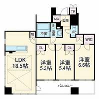 クレヴィアタワー御堂筋本町の間取り