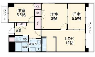 アビタシオンⅢの間取り