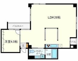 大阪府大阪市西区南堀江2丁目(マンション)の賃貸物件の間取り