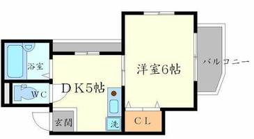 大阪府豊中市向丘3丁目(マンション)の賃貸物件の間取り
