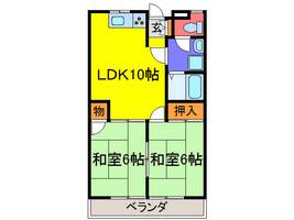 ハイツやまびこ202の間取り