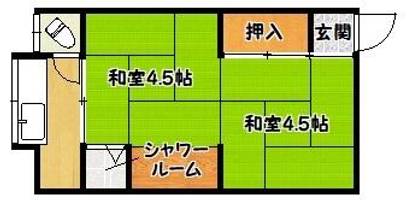 竹田ハイツの間取り