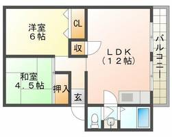 名谷農住団地H棟の間取り