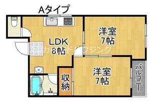 遠里小野ハイツの間取り