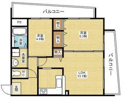 キャニスコート上新庄の間取り