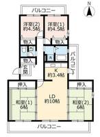 UR東山台ハイツ2050301の間取り