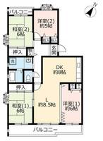 UR平城左京0130506の間取り