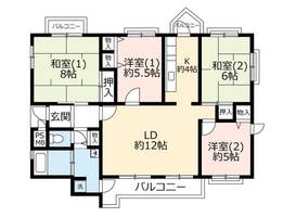 UR平城右京0190201の間取り