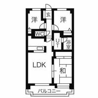 ダイアパレス南福岡508の間取り