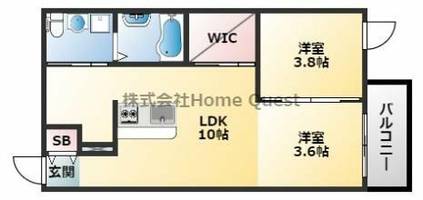 STAY THE HOUSE河内国分201の間取り