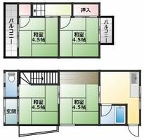 羽曳野貸家の間取り