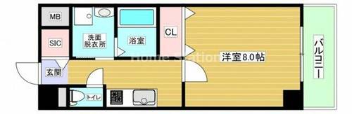 大阪府大阪市福島区吉野4丁目(マンション)の賃貸物件の間取り