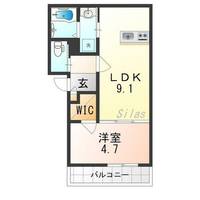 大阪府枚方市南中振2丁目(アパート)の賃貸物件の間取り