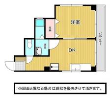 福岡県北九州市門司区東本町2丁目(マンション)の賃貸物件302の間取り
