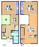 梅津タウンハウスの間取り