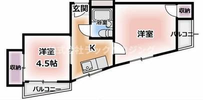 大阪府門真市上島町(マンション)の賃貸物件の間取り