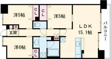 パラドール四条山ノ内ウエストシティの間取り