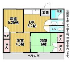 福岡県北九州市八幡西区相生町(マンション)の賃貸物件の間取り