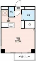 愛知県岡崎市能見町(マンション)の賃貸物件の間取り