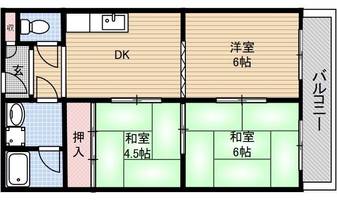 ハイツ山田3Cの間取り