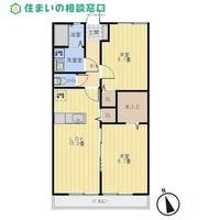 愛知県額田郡幸田町大字芦谷字仲田(アパート)の賃貸物件の間取り