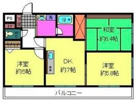 アジュールKIX301の間取り