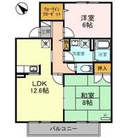 セジュール白水Ⅱ201の間取り