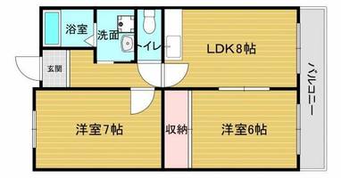ガーデンハイツ飯坂Ⅱの間取り