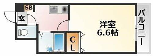 大阪府大阪市東淀川区豊新3丁目(マンション)の賃貸物件の間取り