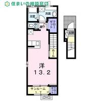 愛知県岡崎市緑丘1丁目(アパート)の賃貸物件の間取り