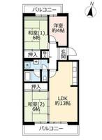 UR洛西福西公園0090402の間取り