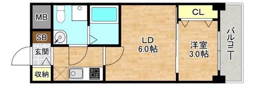 セレニテオズ北巽の間取り