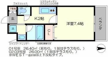べラジオ京都壬生ウエストゲートの間取り