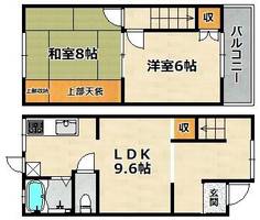 兵庫県神戸市兵庫区湊川町3丁目(一戸建)の賃貸物件の間取り